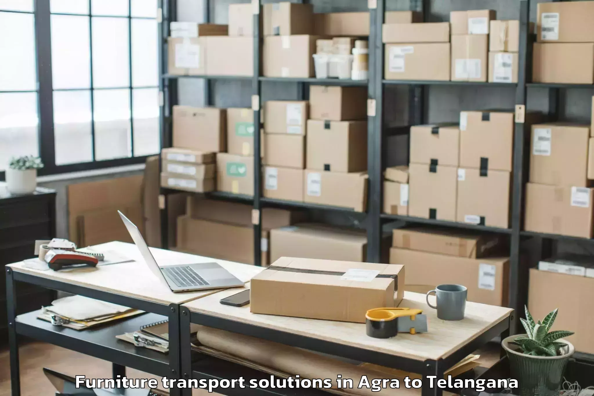 Discover Agra to Quthbullapur Furniture Transport Solutions